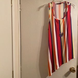 Myth stripped shirt with necklace